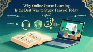 Students learning Tajweed through Online Quran Learning with expert guidance. A global platform connecting learners to qualified Quran teachers anytime, anywhere.