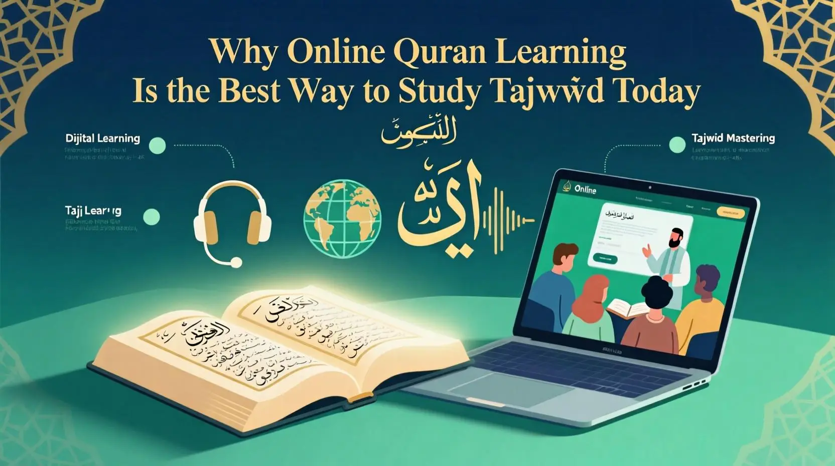 Students learning Tajweed through Online Quran Learning with expert guidance. A global platform connecting learners to qualified Quran teachers anytime, anywhere.