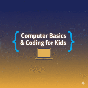 Computer Basics & Coding for Kids course by Madiha Online Teaching introducing typing, safety, and coding.