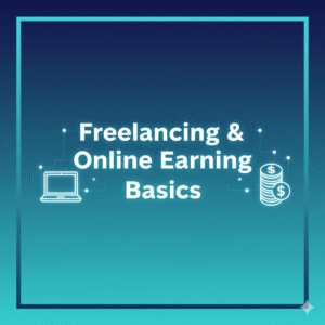 Freelancing & Online Earning Basics course by Madiha Online Teaching covering Fiverr, Upwork, and online jobs.